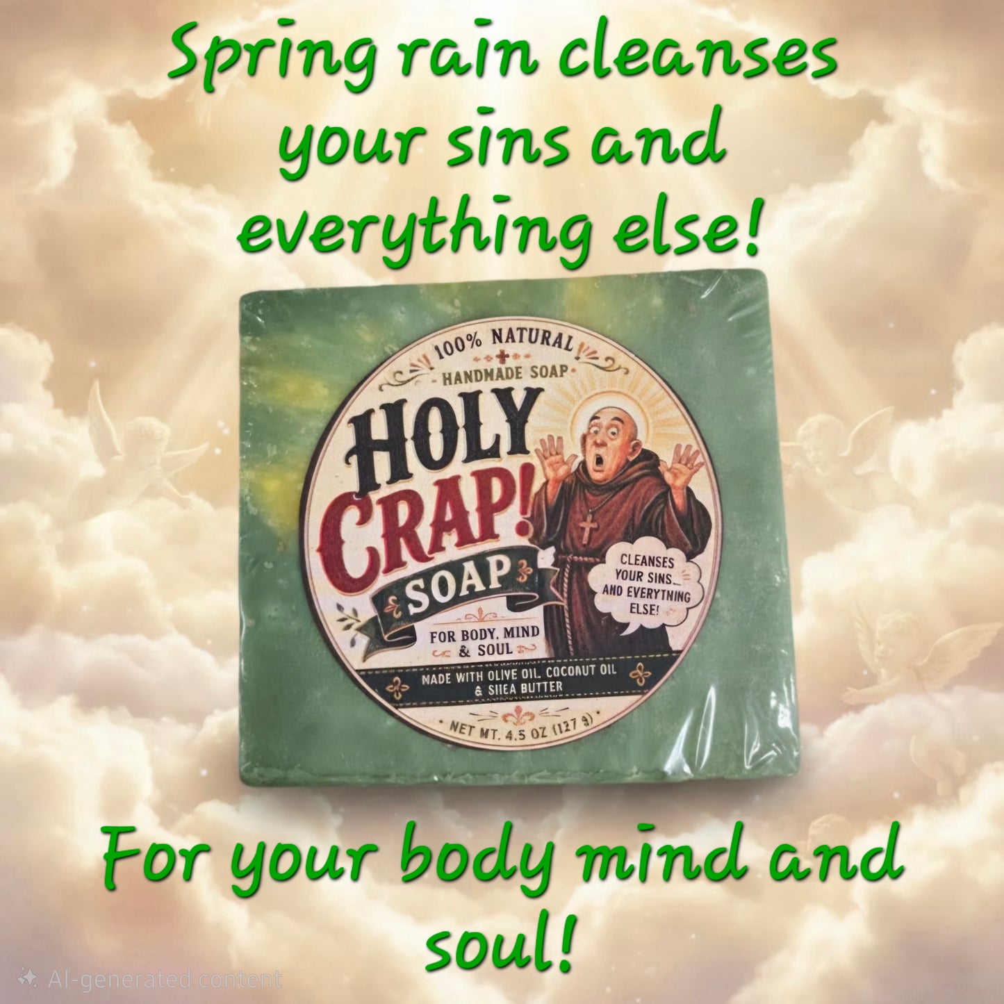 "Holy Crap" Spring Rain Scrub Soap