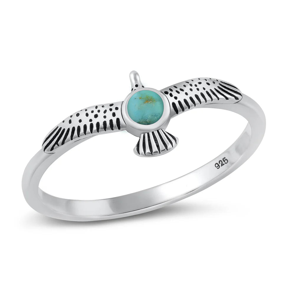 Sterling Eagle Turquoise Ring