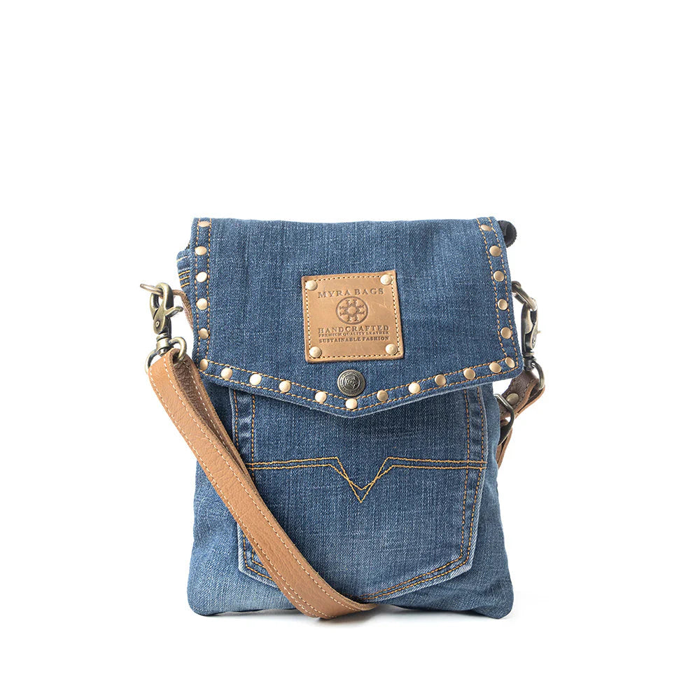 Myra Dahlia Denim Crossbody Bag