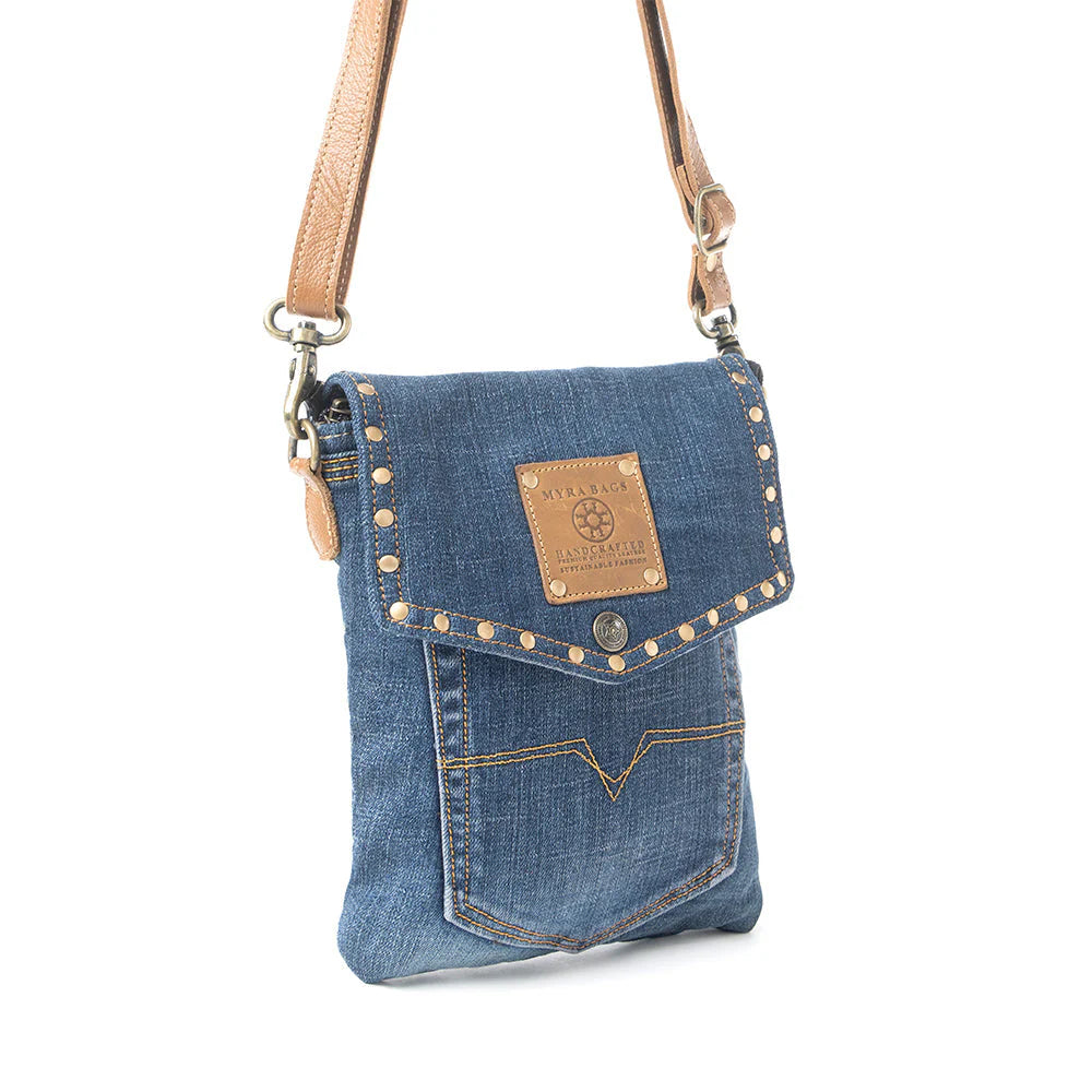 Myra Dahlia Denim Crossbody Bag