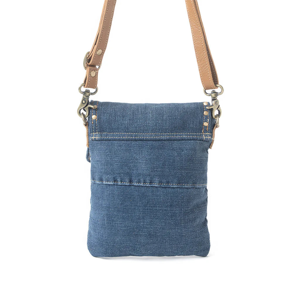 Myra Dahlia Denim Crossbody Bag