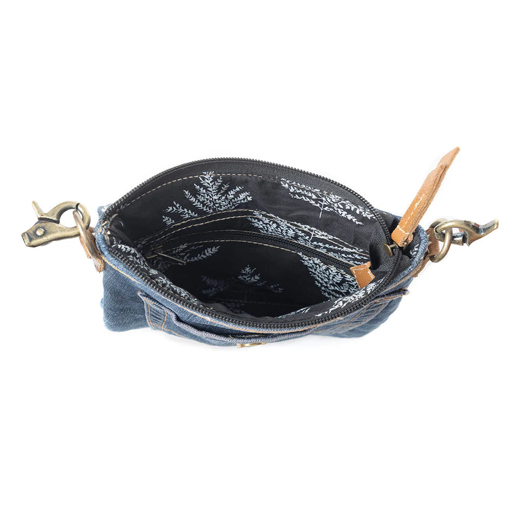 Myra Dahlia Denim Crossbody Bag