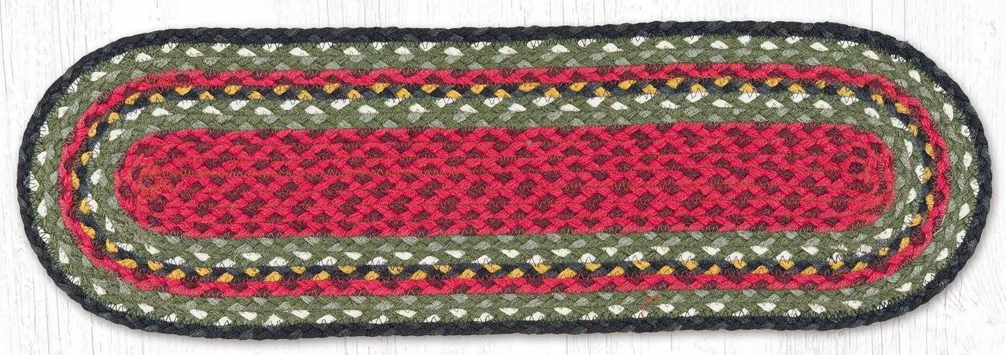 Burgundy/Olive/Charcoal Runner