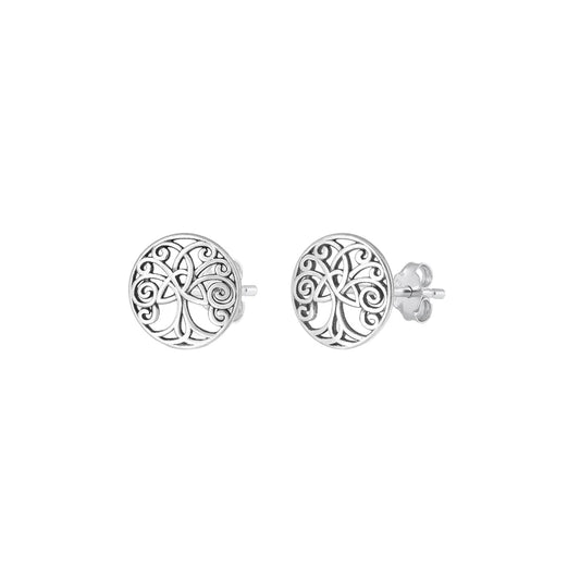 Sterling Silver Tree of Life Earrings