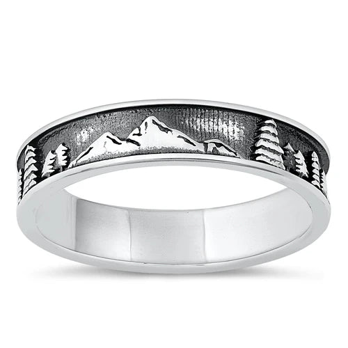 sterling silver Mountains & Trees