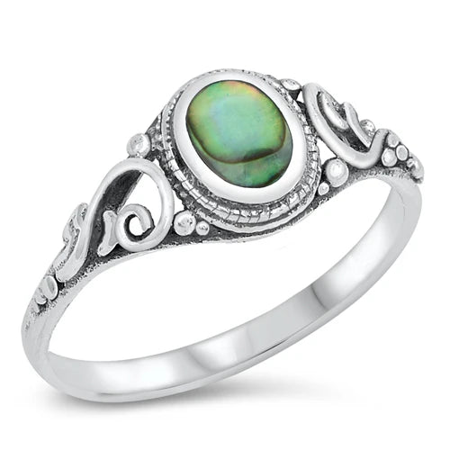 Sterling Abalone Ring
