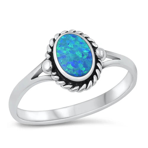 Sterling Lab Opal Ring