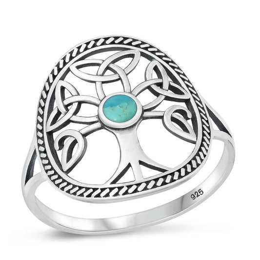 Sterling Celtic Tree Ring