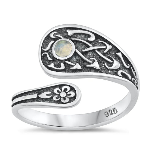 Sterling Silver Mushroom Spoon Ring