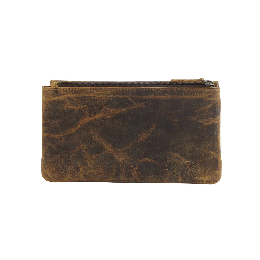 Myra OAK FIRE LEATHER AND HAIRON WALLET